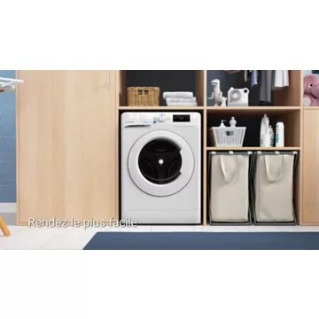 Lave linge séchant hublot 							INDESIT				BDE96435WKVFR