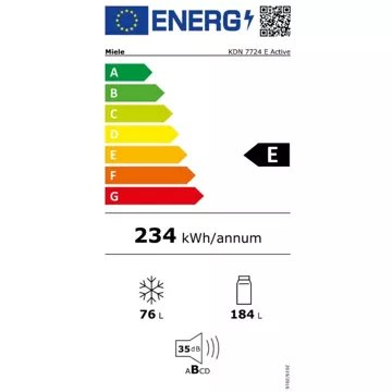 Réfrigérateur combiné encastrable 							MIELE				KDN 7724 E Pantographe