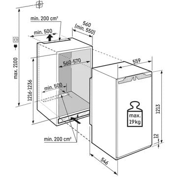 Réfrigérateur 1 porte encastrable 							LIEBHERR				IRe4101-22