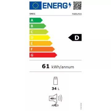 Mini réfrigérateur							SMEG				FAB5LPG5 Vert d'eau