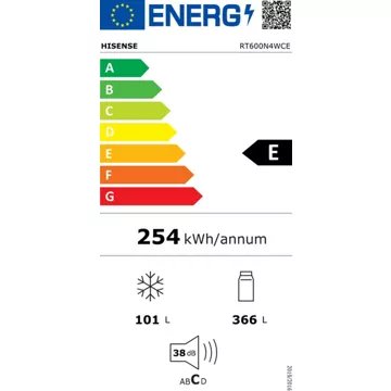 Réfrigérateur 2 portes							HISENSE				RT600N4WCE