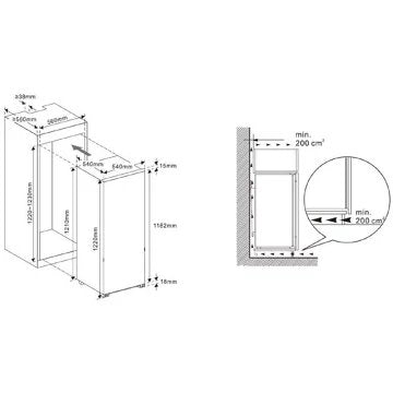 Réfrigérateur 1 porte encastrable 							DE DIETRICH				DRS1224ES