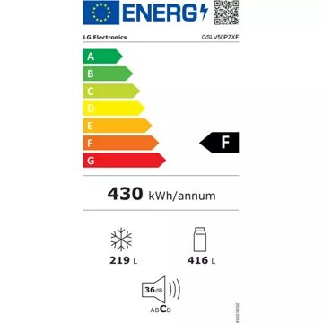 Réfrigérateur Américain							LG				GSLV50PZXF Reconditionné