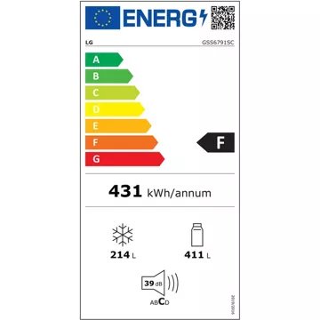 Réfrigérateur Américain							LG				GSS6791SC  Door in Door Reconditionné