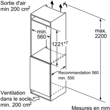 Réfrigérateur 1 porte encastrable 							BOSCH				KIL42NSE0 Série 2 MultiBox XXL Reconditionné