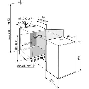 Réfrigérateur top encastrable 							LIEBHERR				IRSe3900-22 EasyFresh