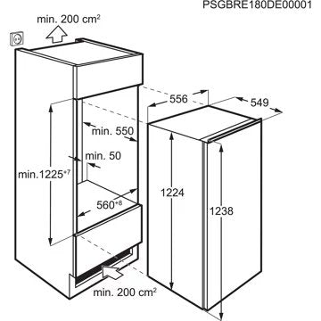 Réfrigérateur 1 porte encastrable 							AEG				OSF5O121DF OptiSpace