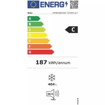 Congélateur armoire							BEKO				RFNE448E55W