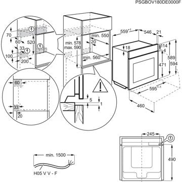 Four encastrable 							AEG				BPE748380T SenseCook