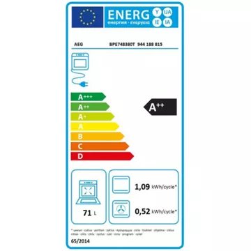 Four encastrable 							AEG				BPE748380T SenseCook