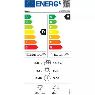 Lave linge séchant hublot 							BOSCH				WNG254ASFR Série 6