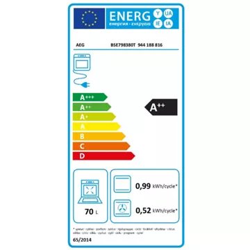 Four encastrable 							AEG				BSE798380T SteamPro