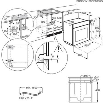 Four encastrable 							AEG				BPE742320M Reconditionné