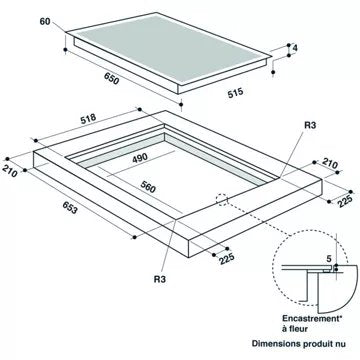 Table induction							DE DIETRICH				DTI3656B Horizone