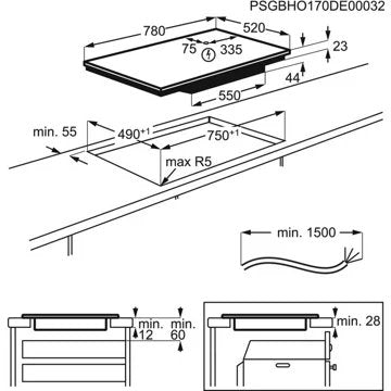 Table induction							ELECTROLUX				EIS8648 SensePro Serie 900