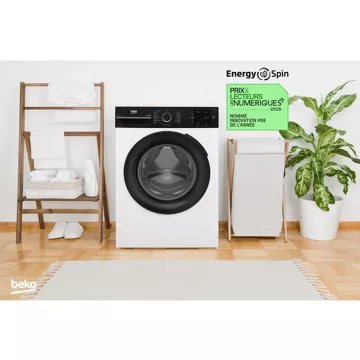 Lave linge hublot 							BEKO				BM3WFU390411 Energy Spin