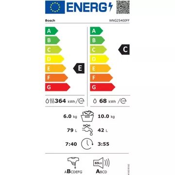 Lave linge séchant hublot 							BOSCH				WNG25400FF