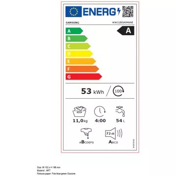 Lave linge hublot 							SAMSUNG 				WW11BGA046AE
