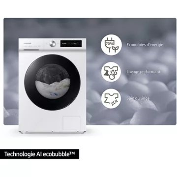 Lave linge hublot 							SAMSUNG 				WW11BB744DGW Bespoke AI Reconditionné