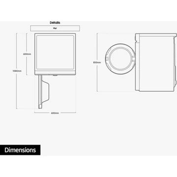 Lave linge hublot 							SAMSUNG 				WW11BB744DGW Bespoke AI Reconditionné