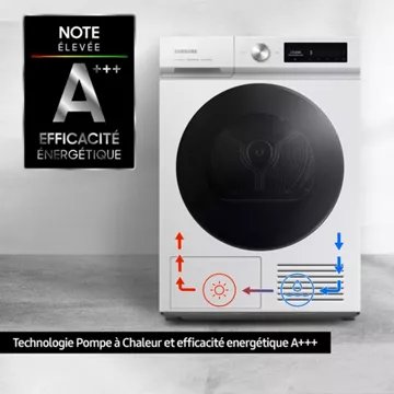 Sèche linge pompe à chaleur							SAMSUNG 				DV90BB7445GWS3 Bespoke AI