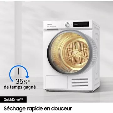 Sèche linge pompe à chaleur							SAMSUNG 				DV90BB7445GWS3 Bespoke AI