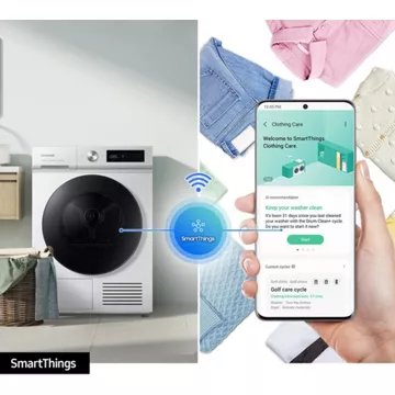 Sèche linge pompe à chaleur							SAMSUNG 				DV90BB7445GWS3 Bespoke AI