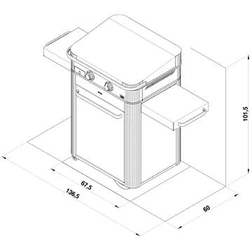 Plancha gaz							ENO				Enosign 65 chariot + Plancha inox