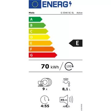 Lave vaisselle 45 cm							MIELE				G 5540 SC SL
