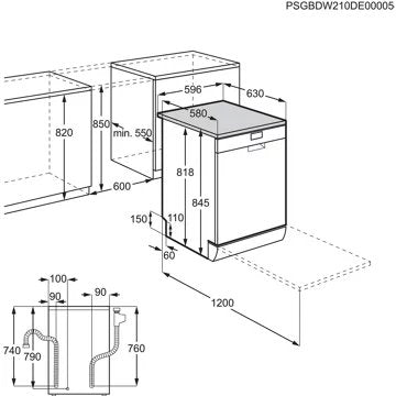 Lave vaisselle 60 cm							ELECTROLUX				ESA47300SW Airdry