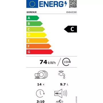 Lave vaisselle encastrable 							GORENJE				GV642C60