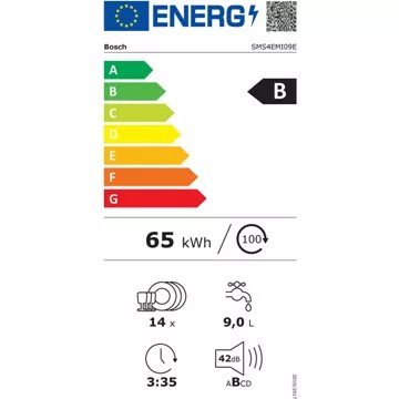 Lave vaisselle 60 cm							BOSCH				SMS4EMI09E Serenity