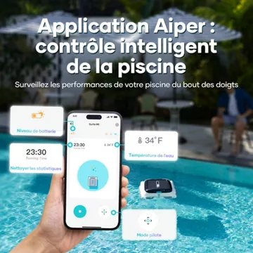 Robot piscine							AIPER				sans fil Surfer M1