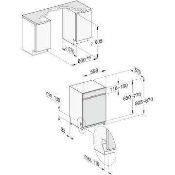 Lave vaisselle encastrable 							MIELE				G 5412 SCi NR