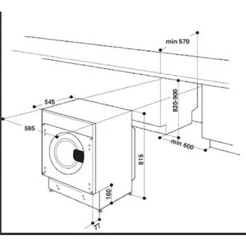 Lave linge hublot  encastrable 							INDESIT				BIWMIL91485EU