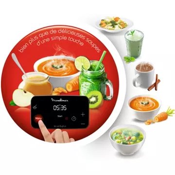 Blender chauffant							MOULINEX				SOUP & PLUS LM924500 ROUGE 2L