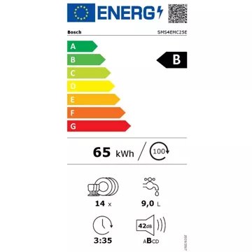 Lave vaisselle 60 cm							BOSCH				SMS4EMC25E Serenity Série 4 Silence Plus