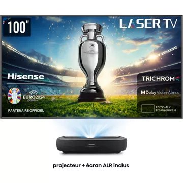 Vidéoprojecteur home cinéma							HISENSE				100L9HD Laser TV + écran ALR FRESNEL