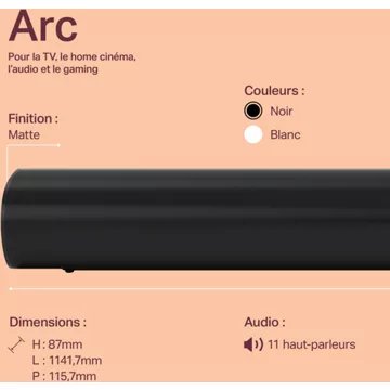 Barre de son							SONOS				Arc Noir