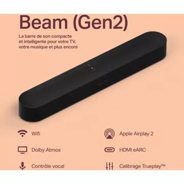 Barre de son							SONOS				Beam 2 Noir