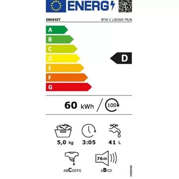 Lave linge top							INDESIT				BTWCL50300FR/N