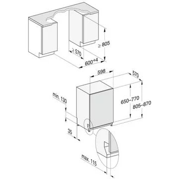 Lave vaisselle encastrable 							MIELE				G7185 SCVi XXL AutoDos