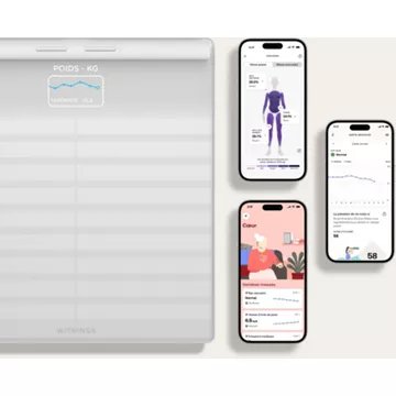 Pèse personne connecté							WITHINGS				Body Scan Blanche