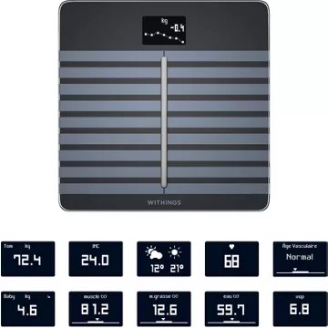 Pèse personne connecté							WITHINGS				Body Cardio Noir