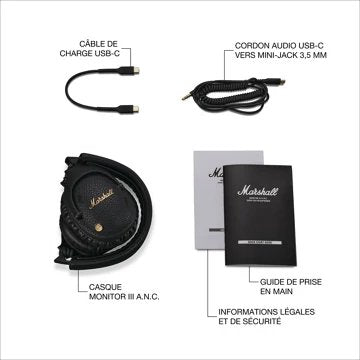 Casque							MARSHALL				Monitor III ANC Noir