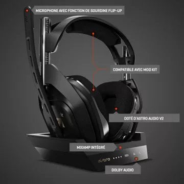 Casque gamer							ASTRO				A50 sans fil Xbox One +Station d'accueil