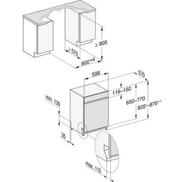 Lave vaisselle encastrable 							MIELE				G 5310 SCi IN Reconditionné