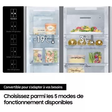 Réfrigérateur Américain							SAMSUNG 				RS68A884CSL