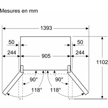 Réfrigérateur multi portes							SIEMENS				KF96RSBEA IQ700 cave à vin