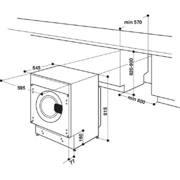 Lave linge séchant hublot  encastrable 							WHIRLPOOL				BIWDWG961485FR